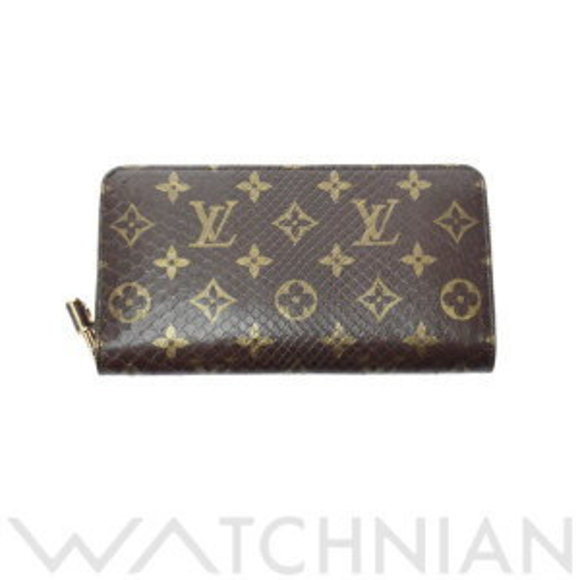 Louis Vuitton Monogram Zippy Wallet Brown Python Long - Picture 1 of 9